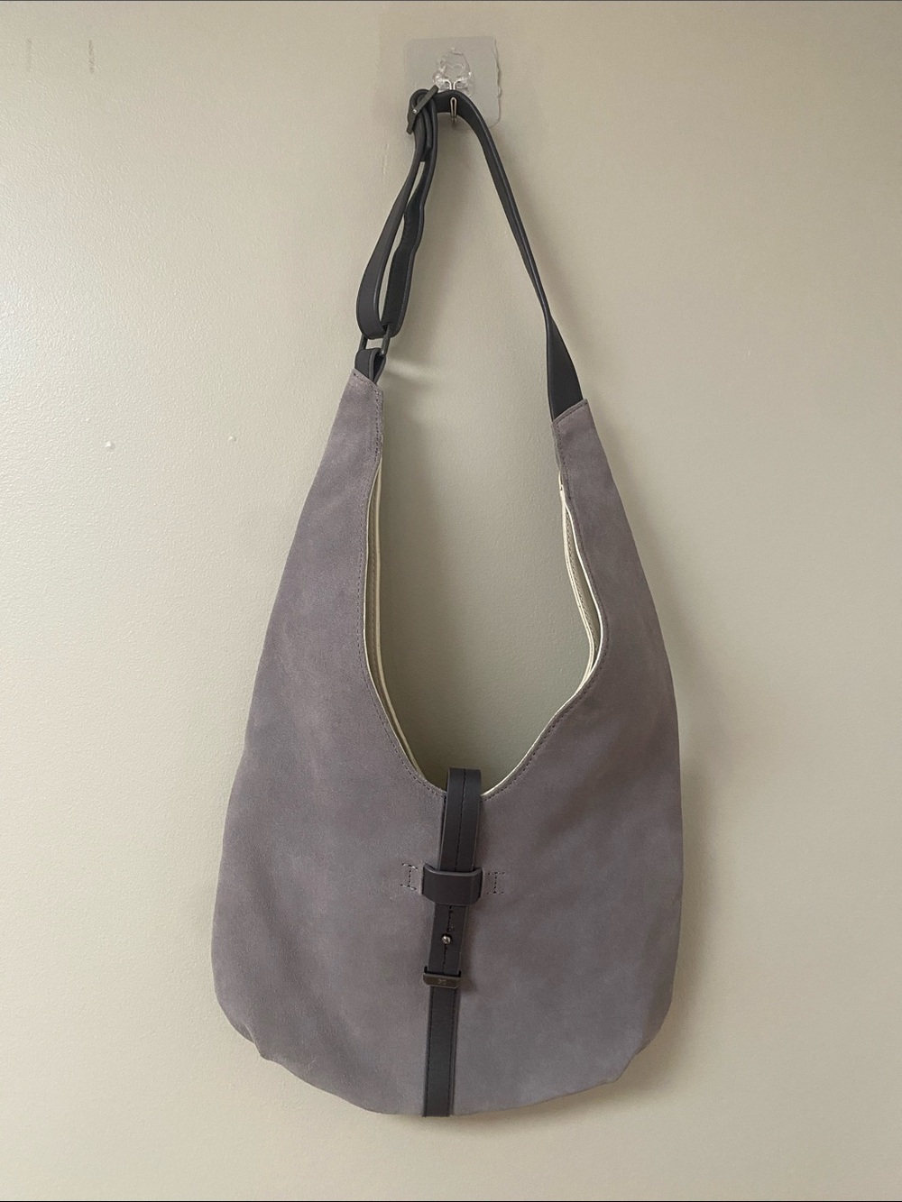 NWOT Halston Heritage Gray Suede Hobo Bag - Neutral Everyday Shoulder Bag